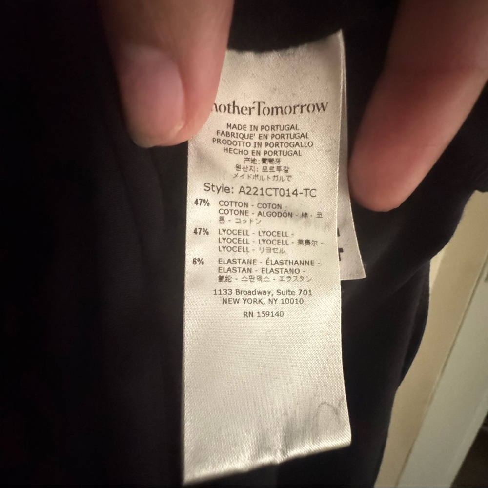 Another Tomorrow Black Elbow Sleeve Midi Dress - Picture 5 of 8
